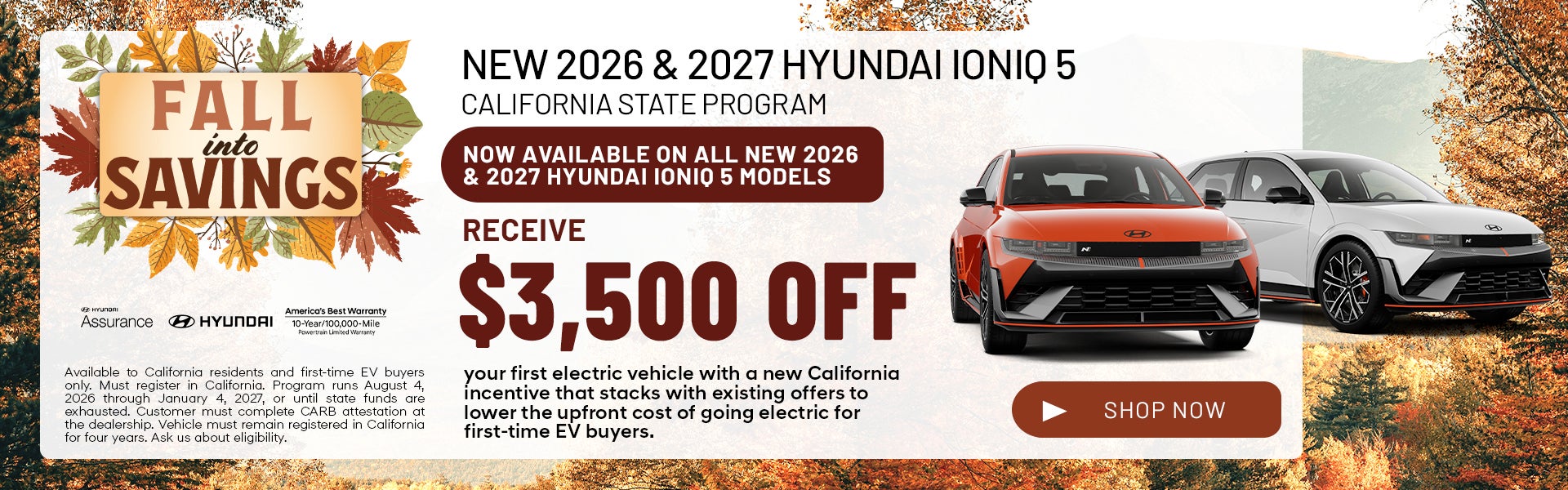 AVAILABLE ON ALL NEW 2026 and 2027 HYUNDAI IONIQ 5 MODELS 