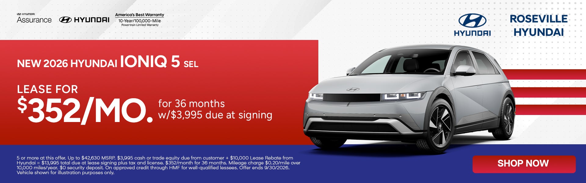 Lease for $352/month for 36 months $3,995 due at signing