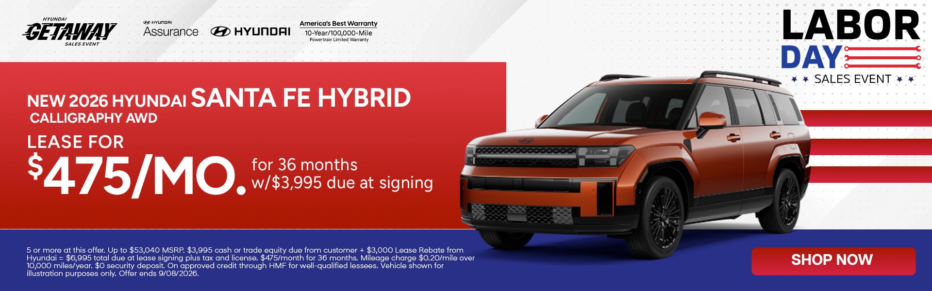 Lease for $475 per month for 36 months $3,995 due at signing