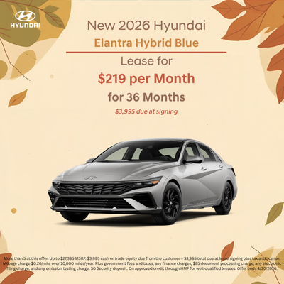 2026 Hyundai Elantra Hybrid Blue