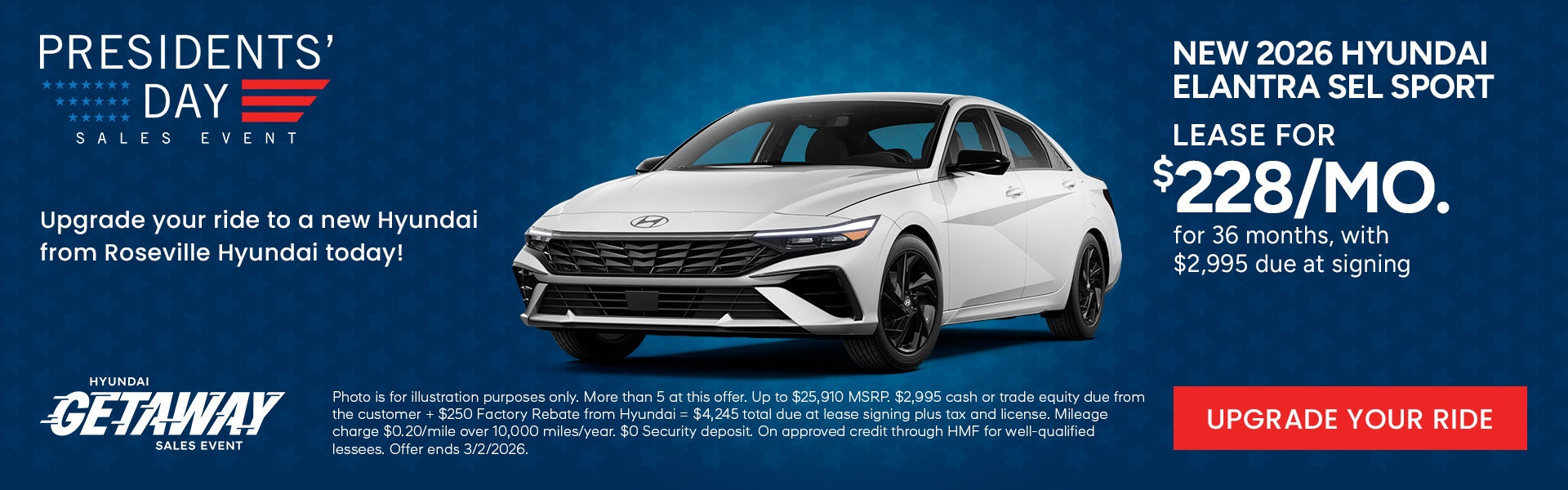 Lease for $228/month for 36 months $2,995 due at signing