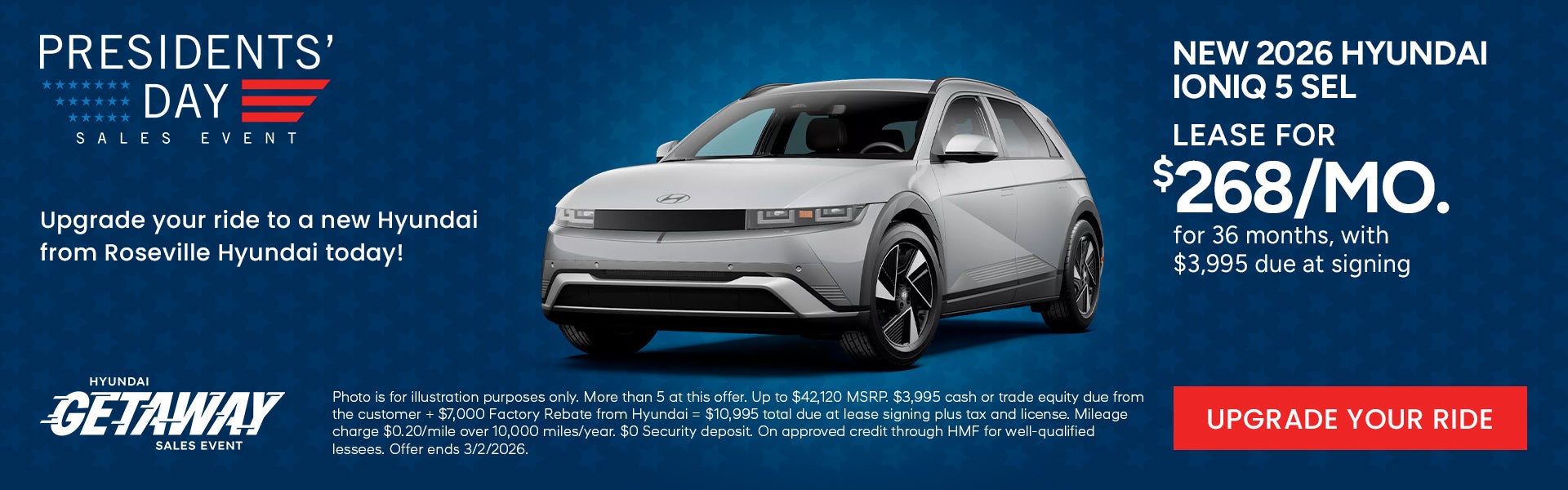 Lease for $268/month for 36 months $3,995 due at signing