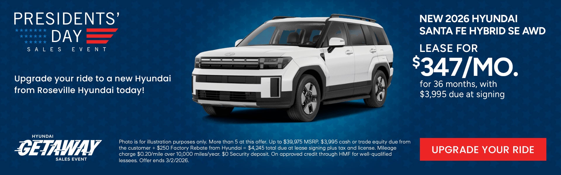 Lease for $347/month for 36 months $3,995 due at signing